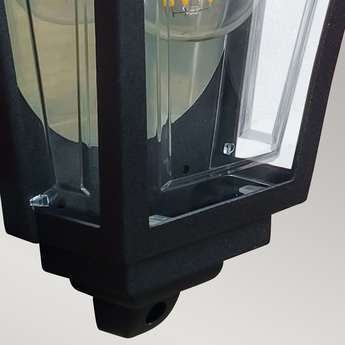 Deco Lane 1 Light Black Outdoor Half Wall Lantern