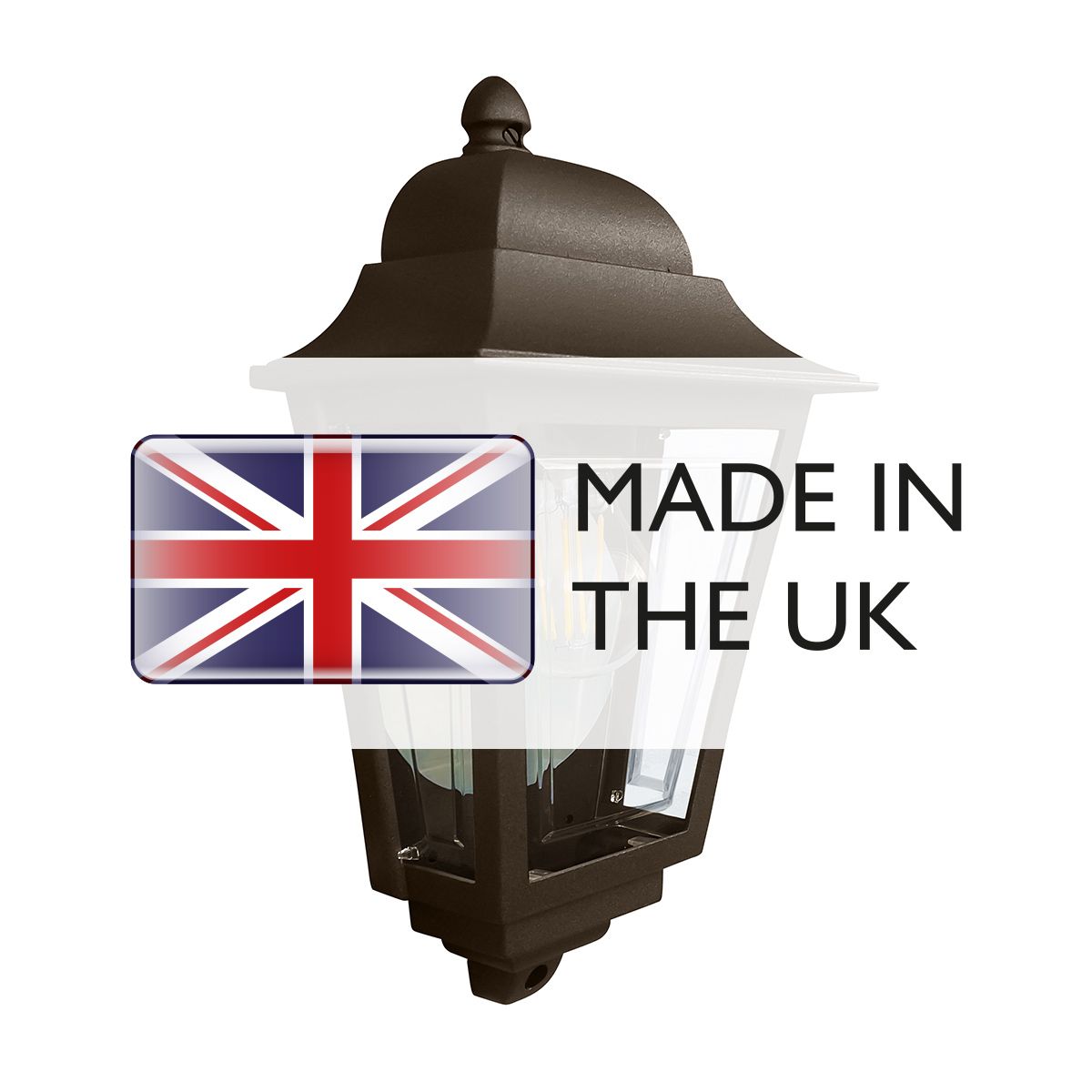 Deco Lane 1 Light Bronze Outdoor Half Wall Lantern