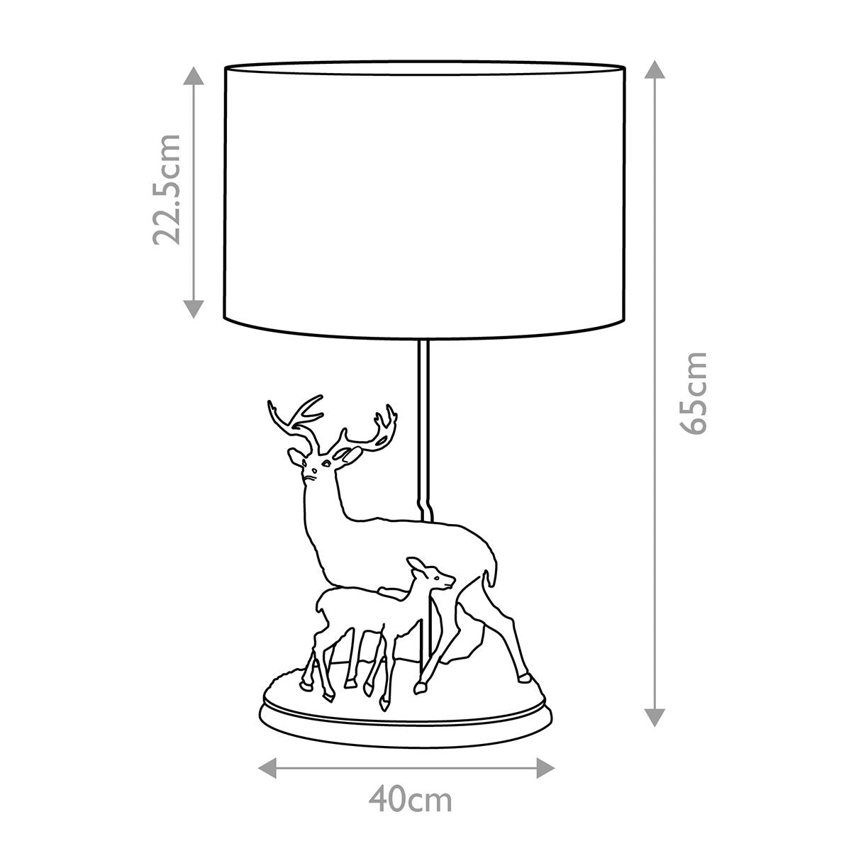 Amelia 1 Light Bronze Table Lamp With Natural Oval Shade