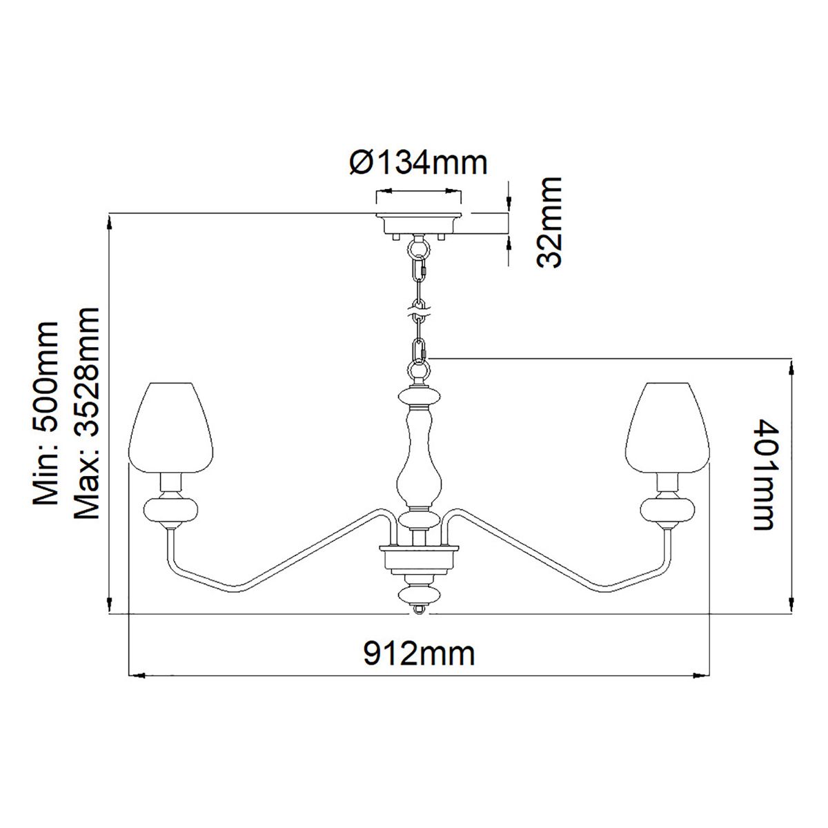 Armand 8 Light Aged Brass Chandelier Elstead Lighting