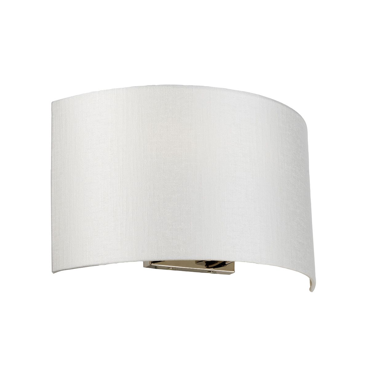 Cooper Large Curved Wall Light with Polished Chrome Back Plate