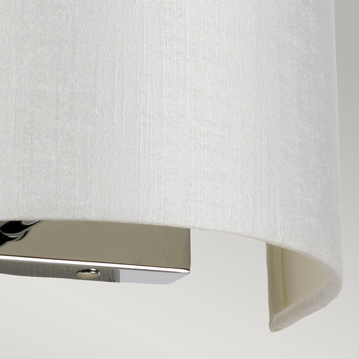 Cooper Small Curved Wall Light with Polished Chrome Back Plate