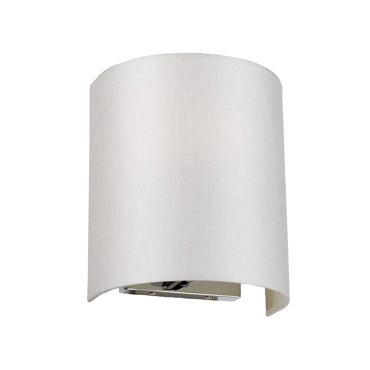 Cooper Small Curved Wall Light with Polished Chrome Back Plate