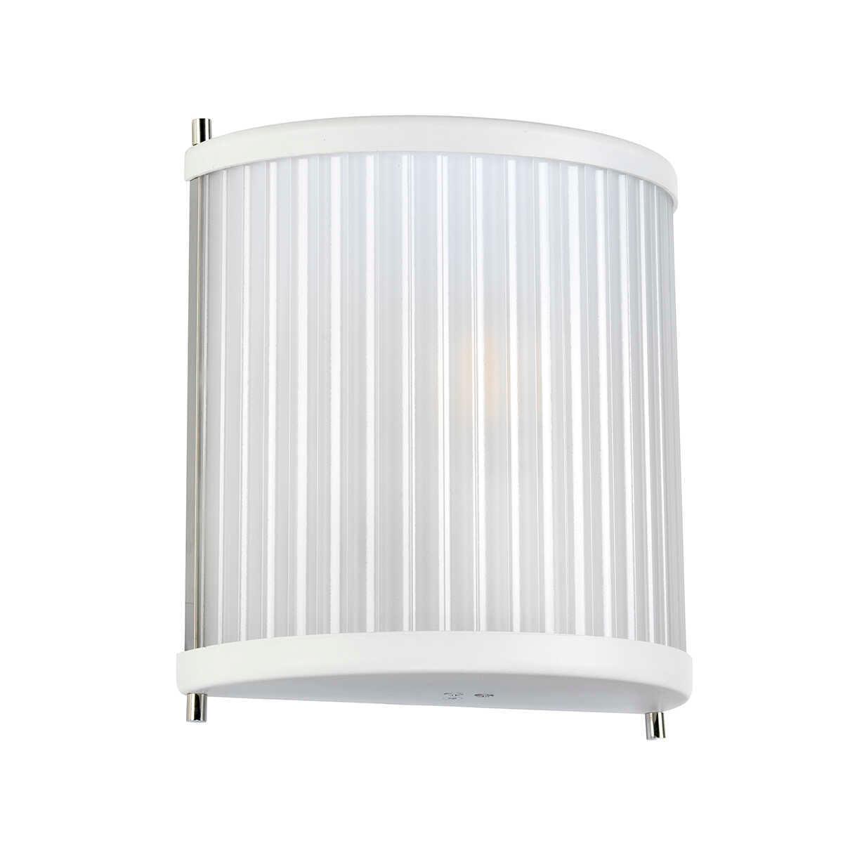 Corona 1 Light White Polished Nickel Wall Light Elstead-warehouse-clearance-140826