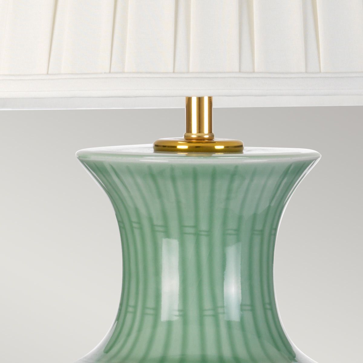 Dalian 1 Light Ceramic Table Lamp with Tall Empire Shade