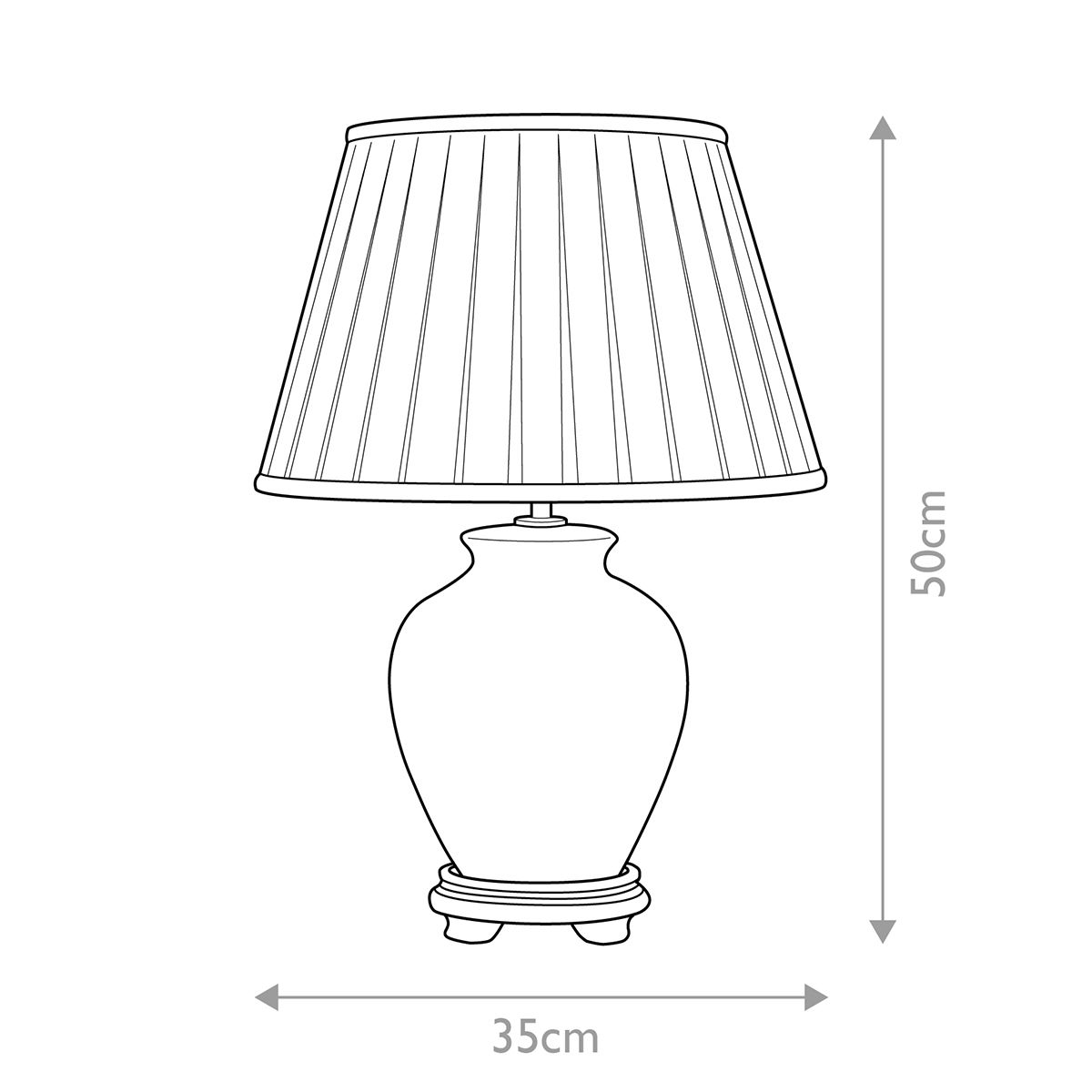 Linyi Blue & White Ceramic Table Lamp - Ivory Shade