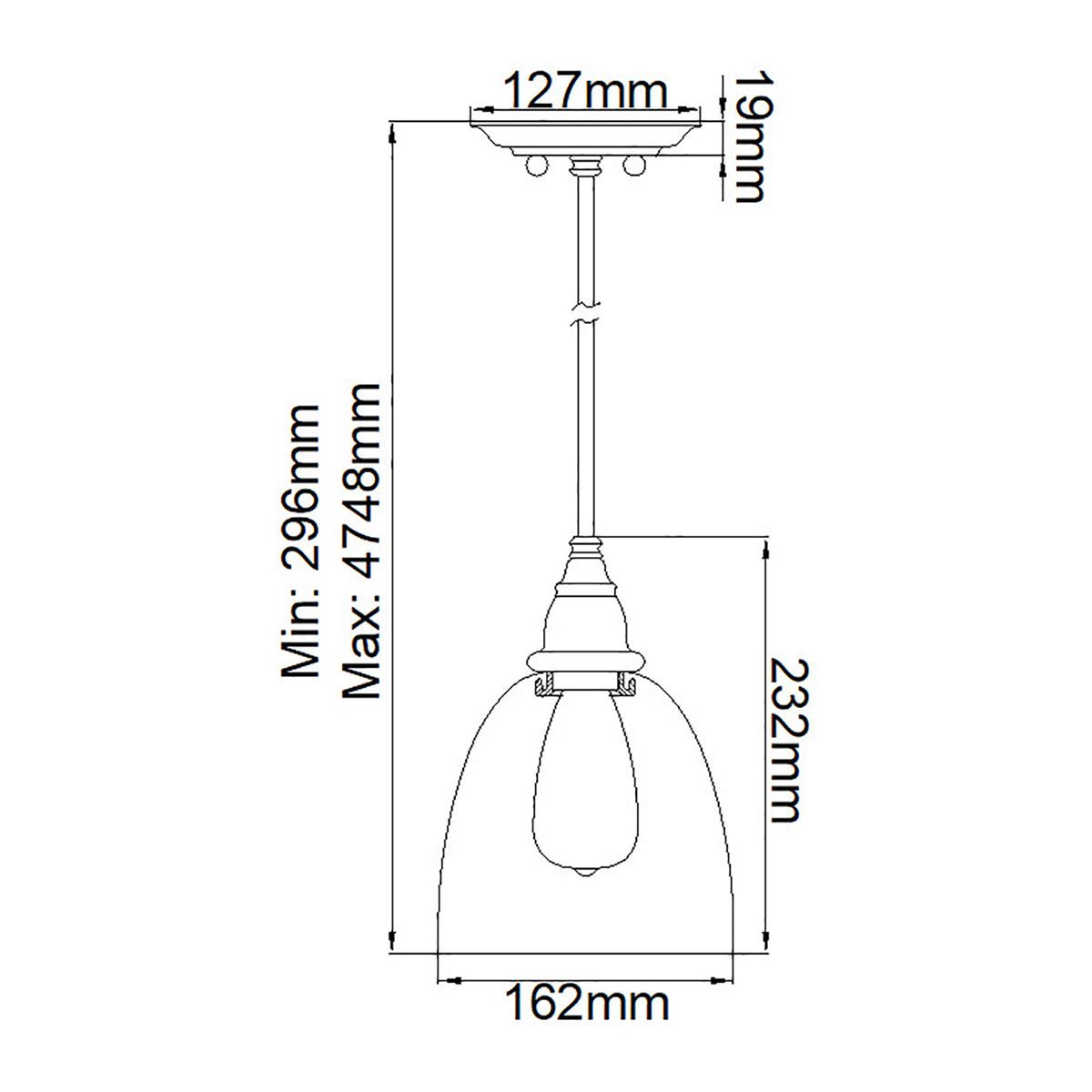 Feiss Matrimonio 1 Light Driftwood Pendant Ceiling Light