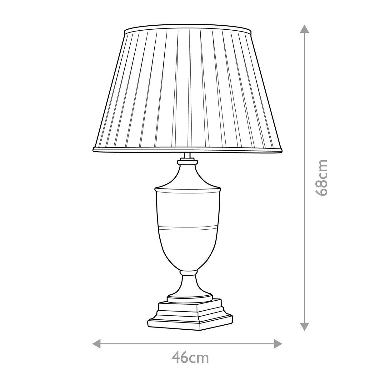 Narbonne 1 Light Black & Gold Table Lamp With Ivory Shade