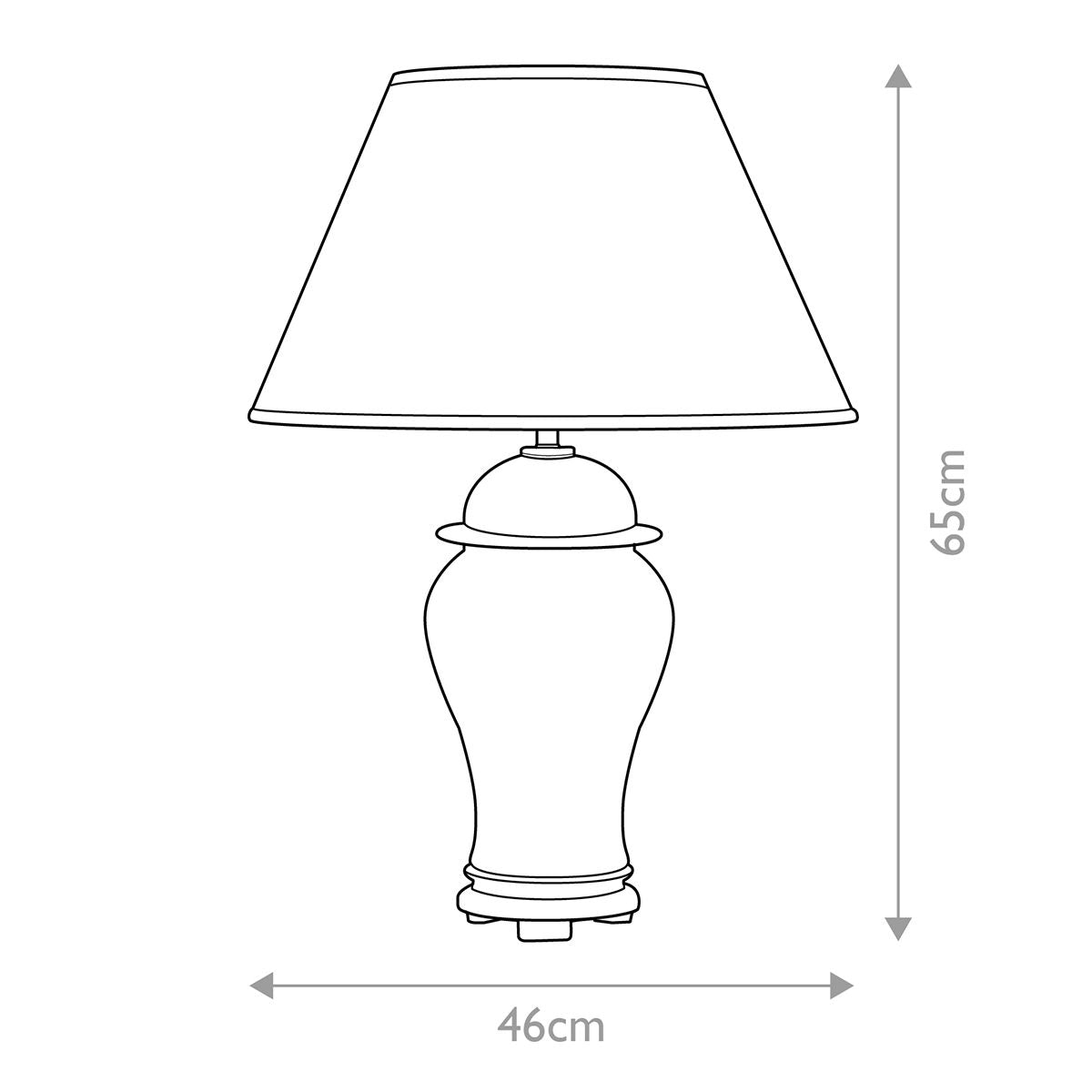 Temple Jar Oxblood Ceramic Table Lamp With Off-White Shade
