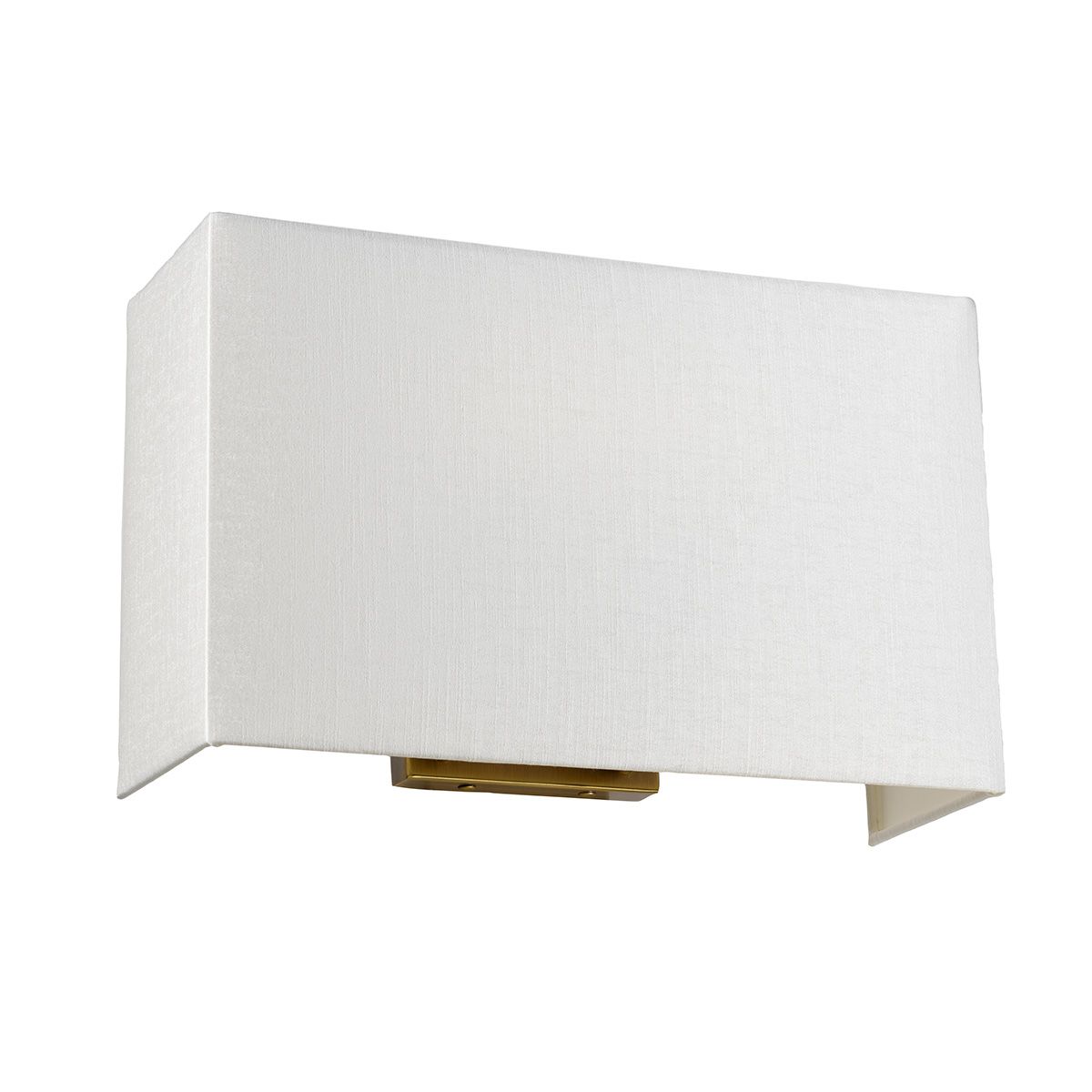 Riley Large Rectangular Wall Light with Aged Brass Back Plate DL-RILEY-L-IV-AB by Designer's Lightbox