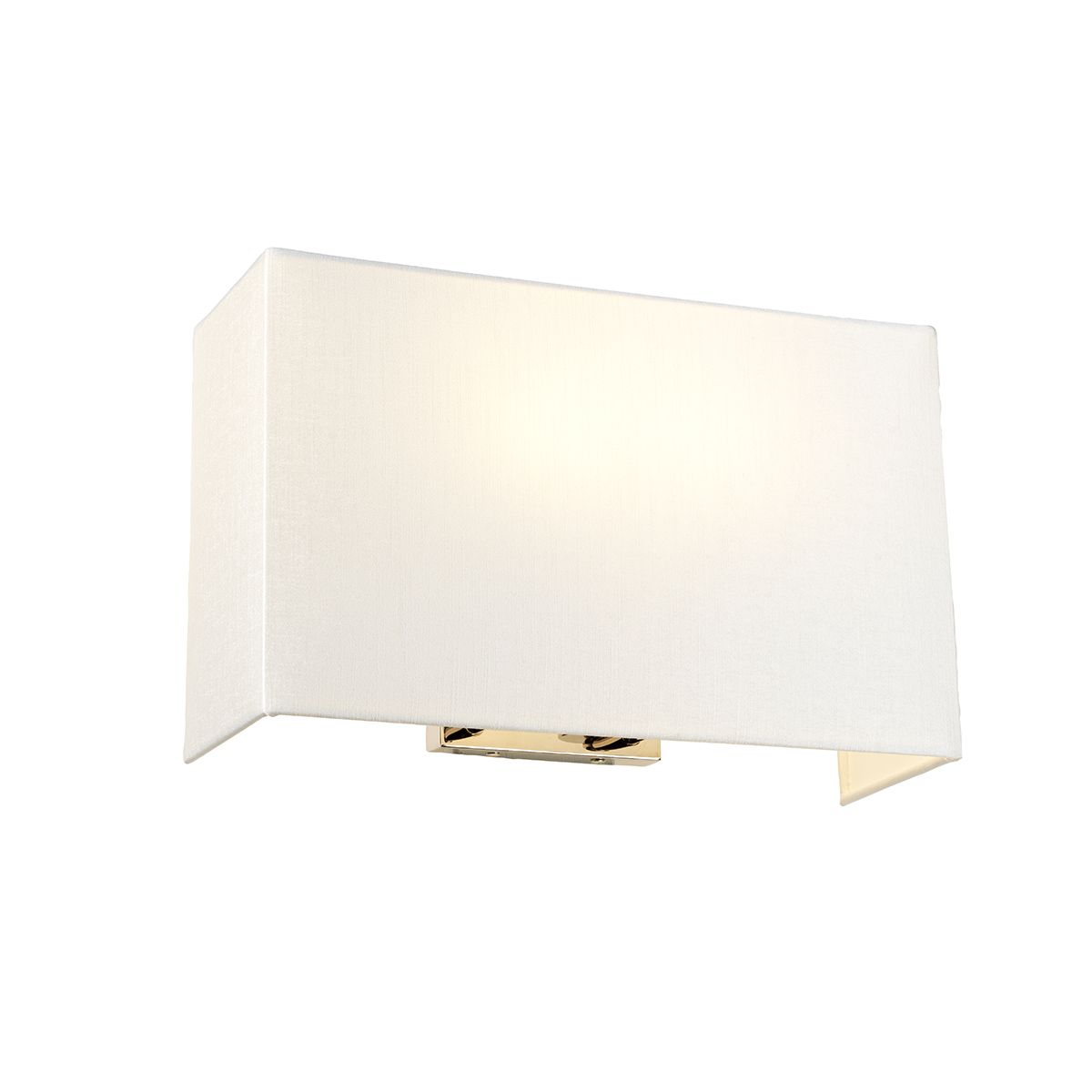 Riley Large Rectangular Wall Light with Polished Chrome Back Plate