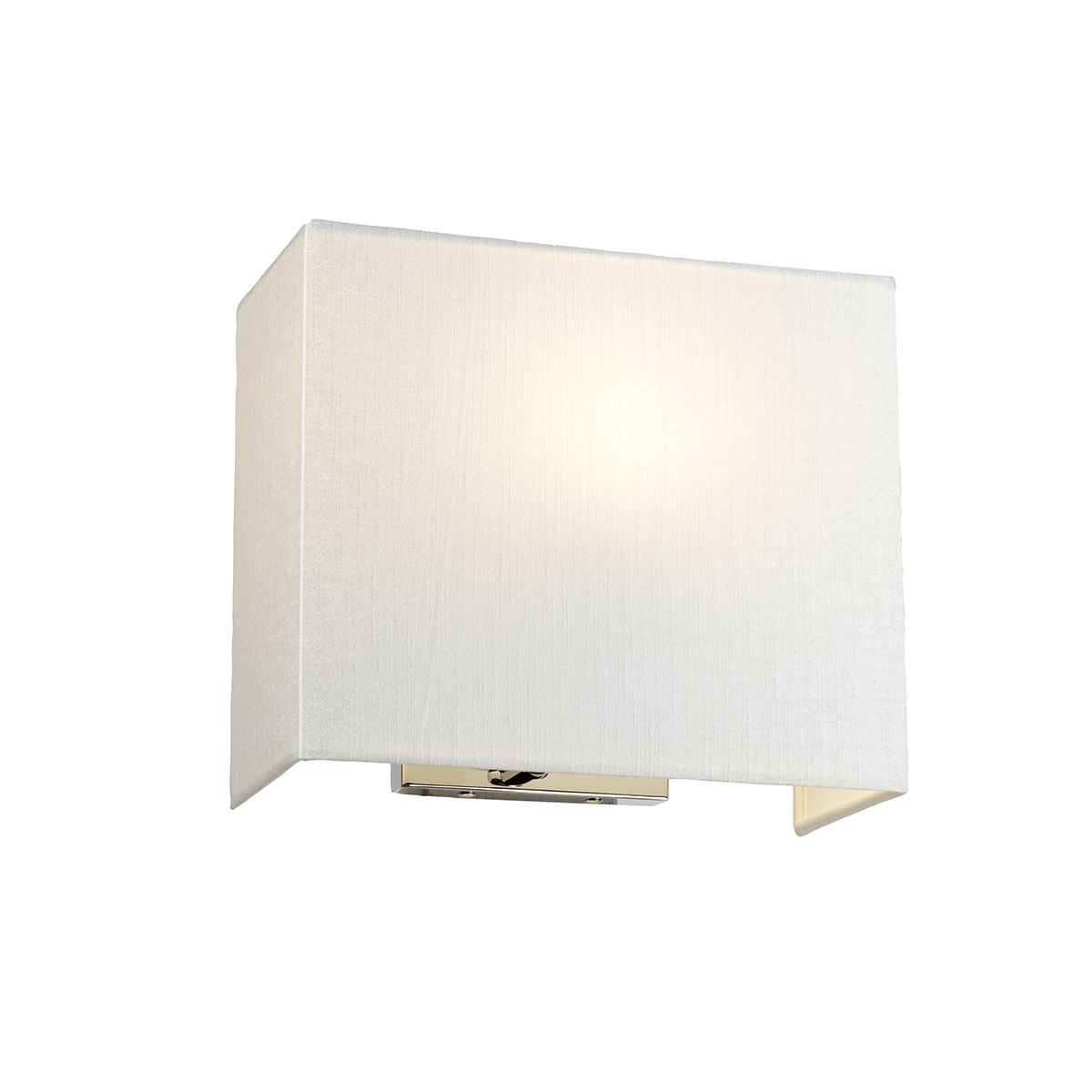 Riley Medium Rectangular Wall Light with Polished Chrome Back Plate