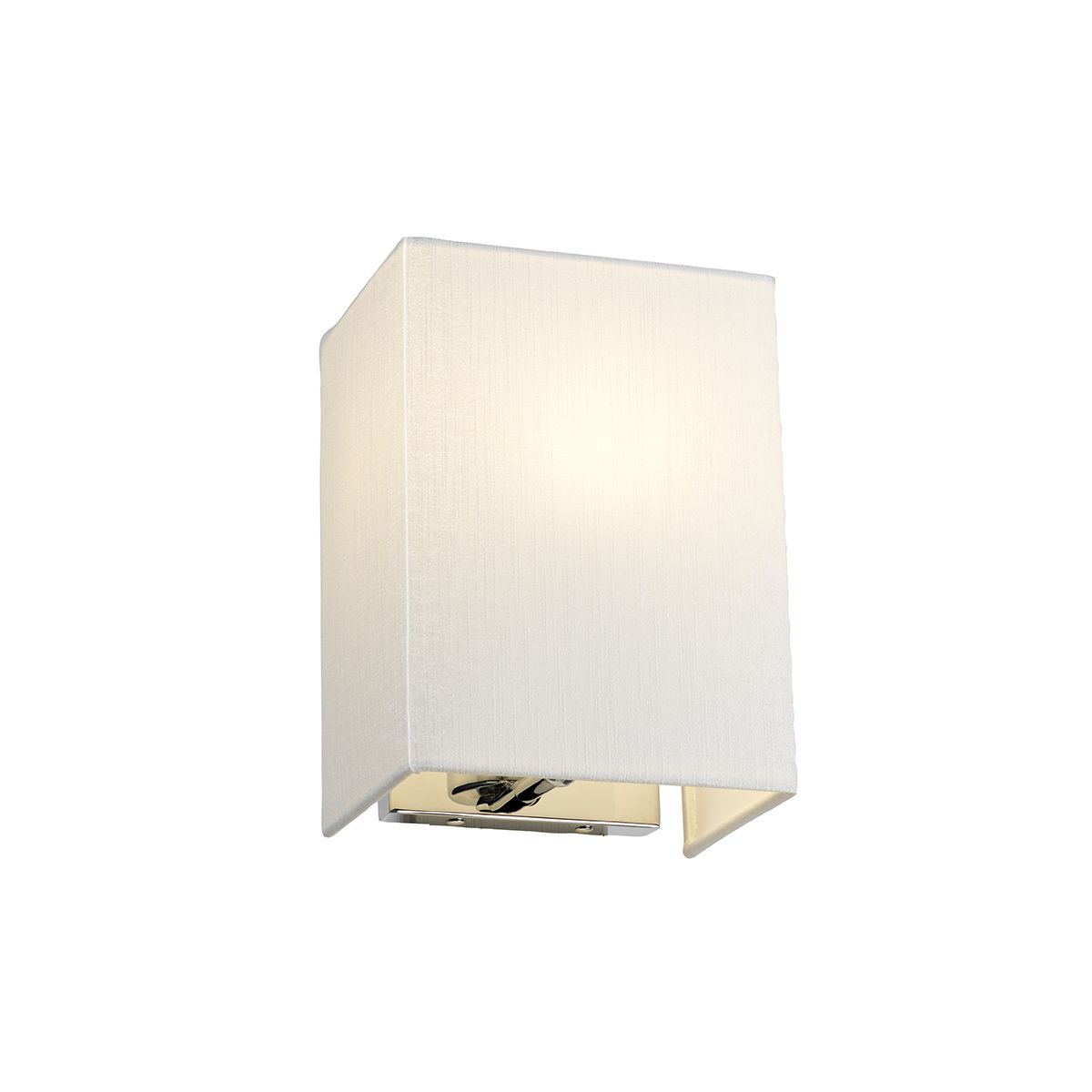 Riley Small Rectangular Wall Light with Polished Chrome Back Plate
