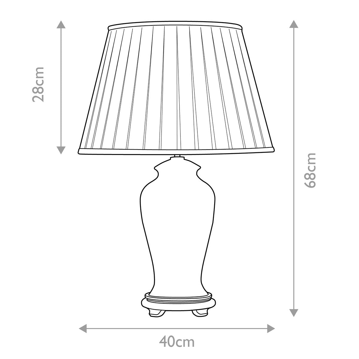 Sashi Green & Gold Ceramic Table Lamp - Ivory Shade
