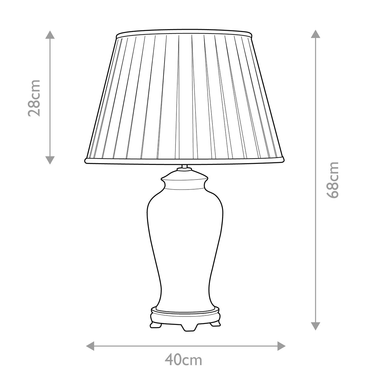 Taipei Ceramic Table Lamp - Tall Ivory Empire Shade