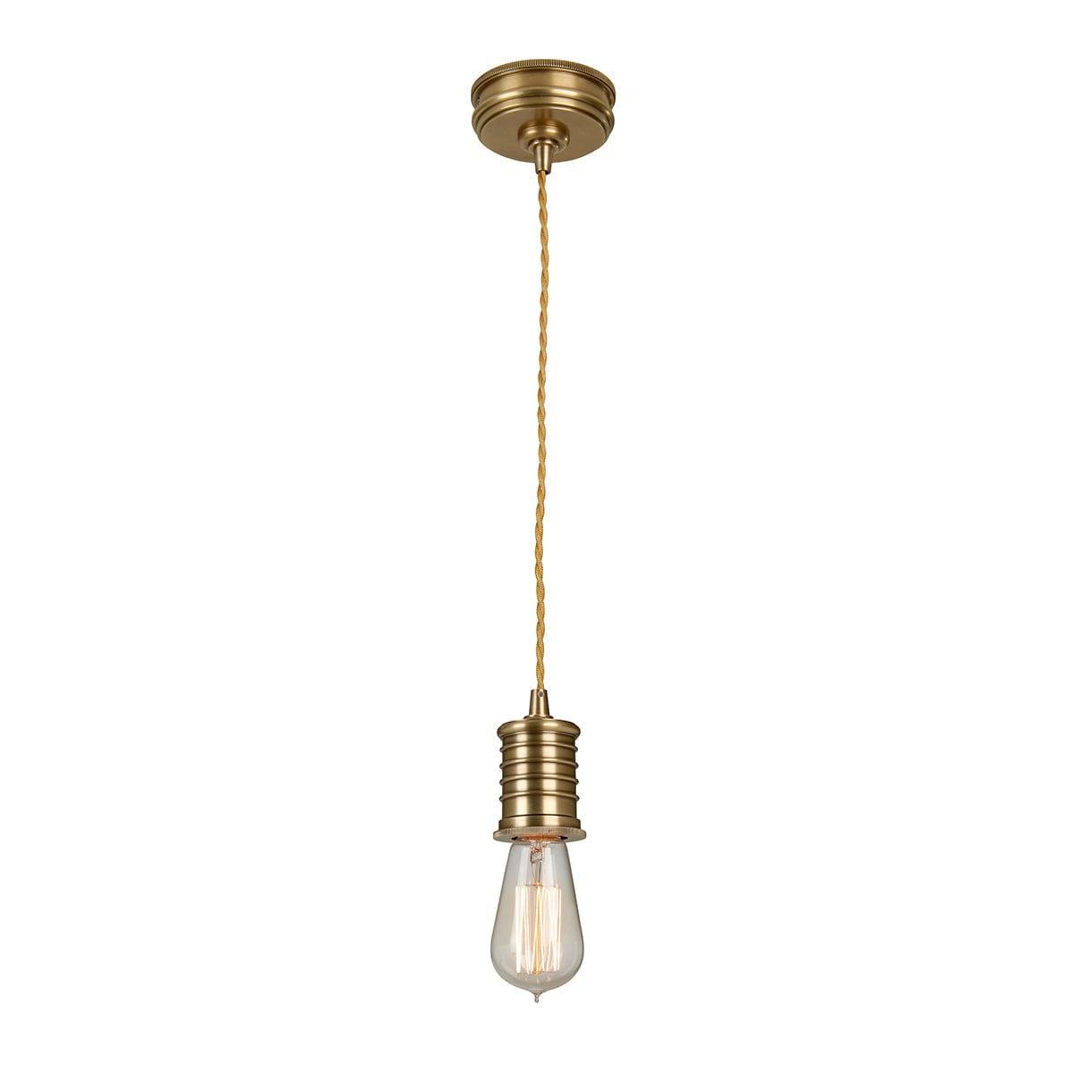 Elstead Douille 1 Light Aged Brass Ceiling Pendant Light-warehouse-40