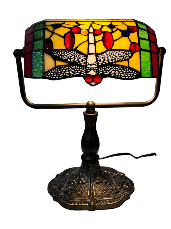 Loxwood Dragonfly Tiffany Bankers Lamp