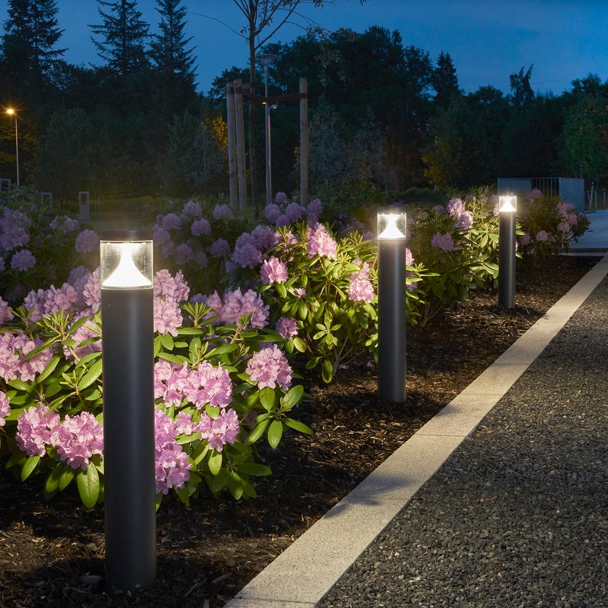 Egersund LED Modern Graphite Tall Bollard