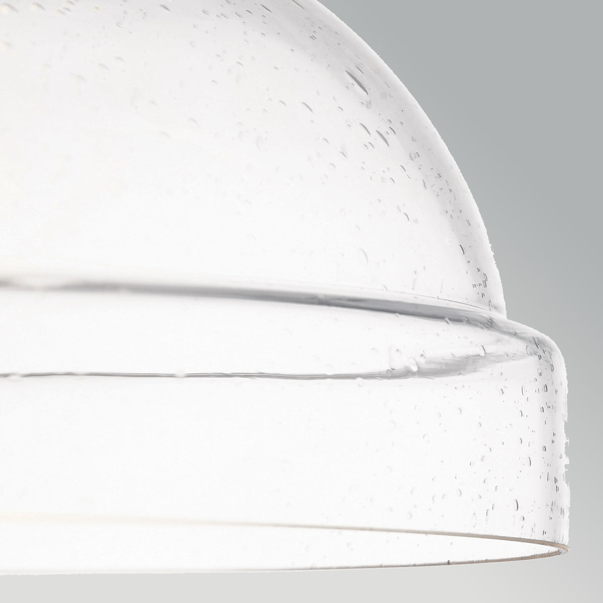 Hampton Graphite Duo-Mount Pendant - Blown Seed Glass Shade