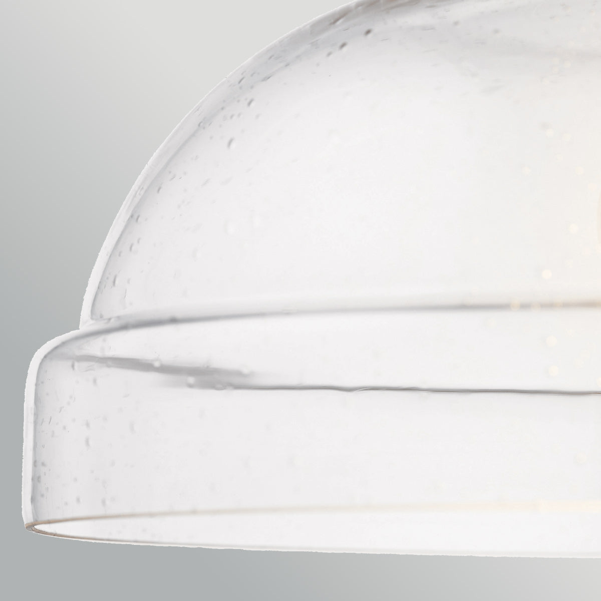 Hampton Brass Duo-Mount Pendant - Blown Seed Glass Shade