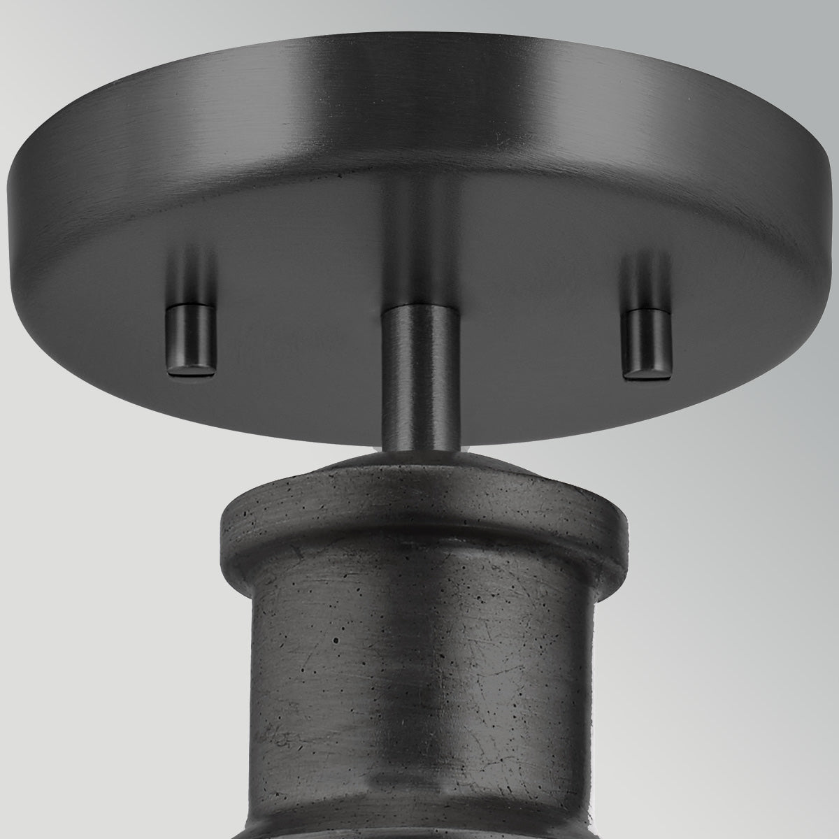 Notting Hill Graphite Duo-Mount Pendant - Blown Clear Glass Shade