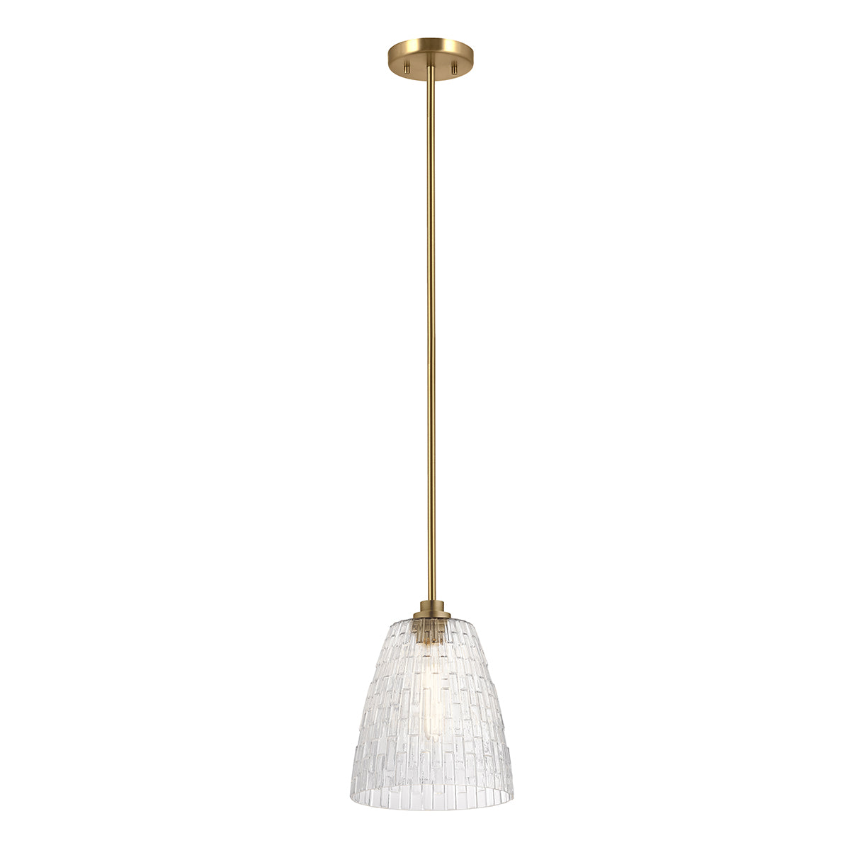 Windsor Brass Duo-Mount Industrial Pendant - Blown Glass Shade