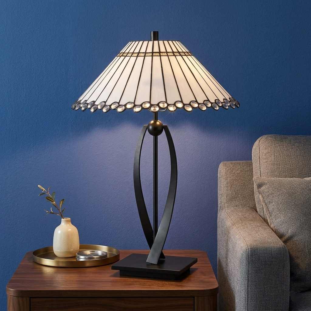 Oaks Lighting Fabien Tiffany Large Table Lamp