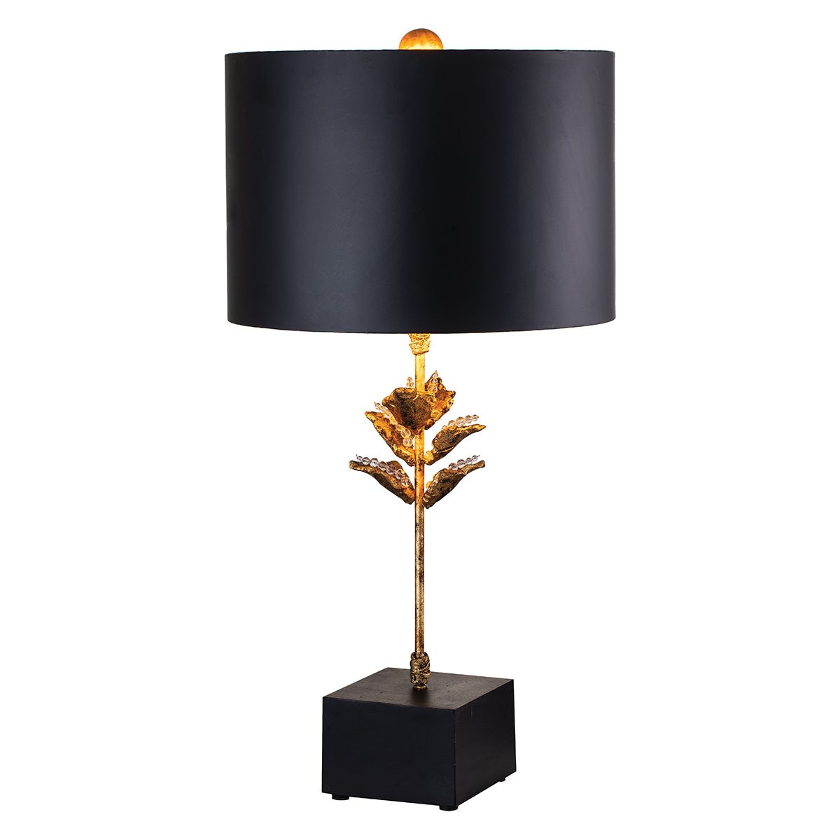 Camilia Antique Gold and Black Table Lamp