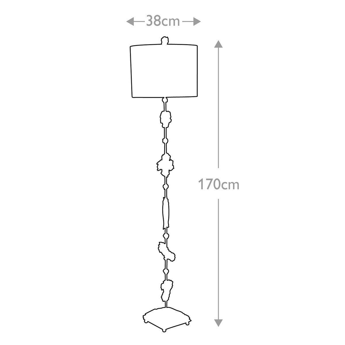 Flambeau Fragment 1 Light Gold Floor Lamp