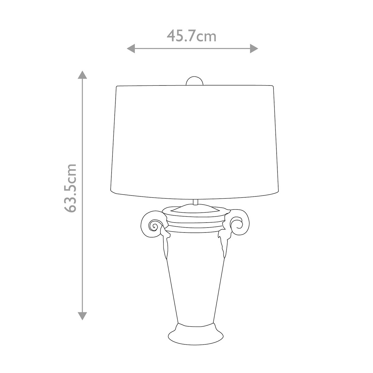 Gallier Black and Gold Table Lamp