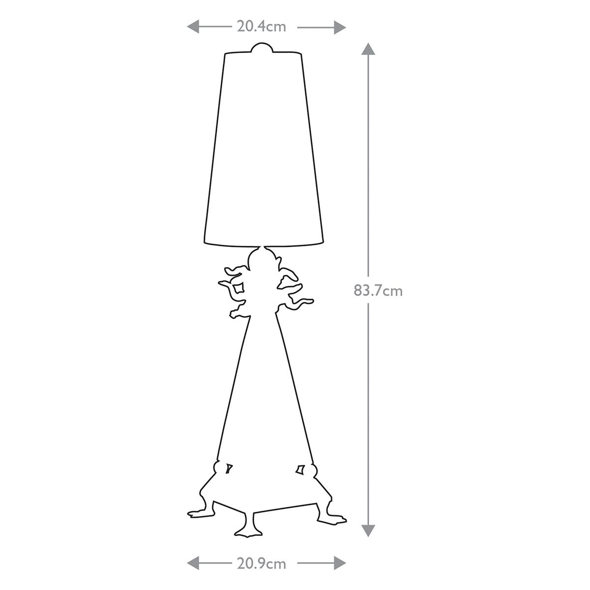 Flambeau Leda 1 Light Table Lamp - Cream Patina