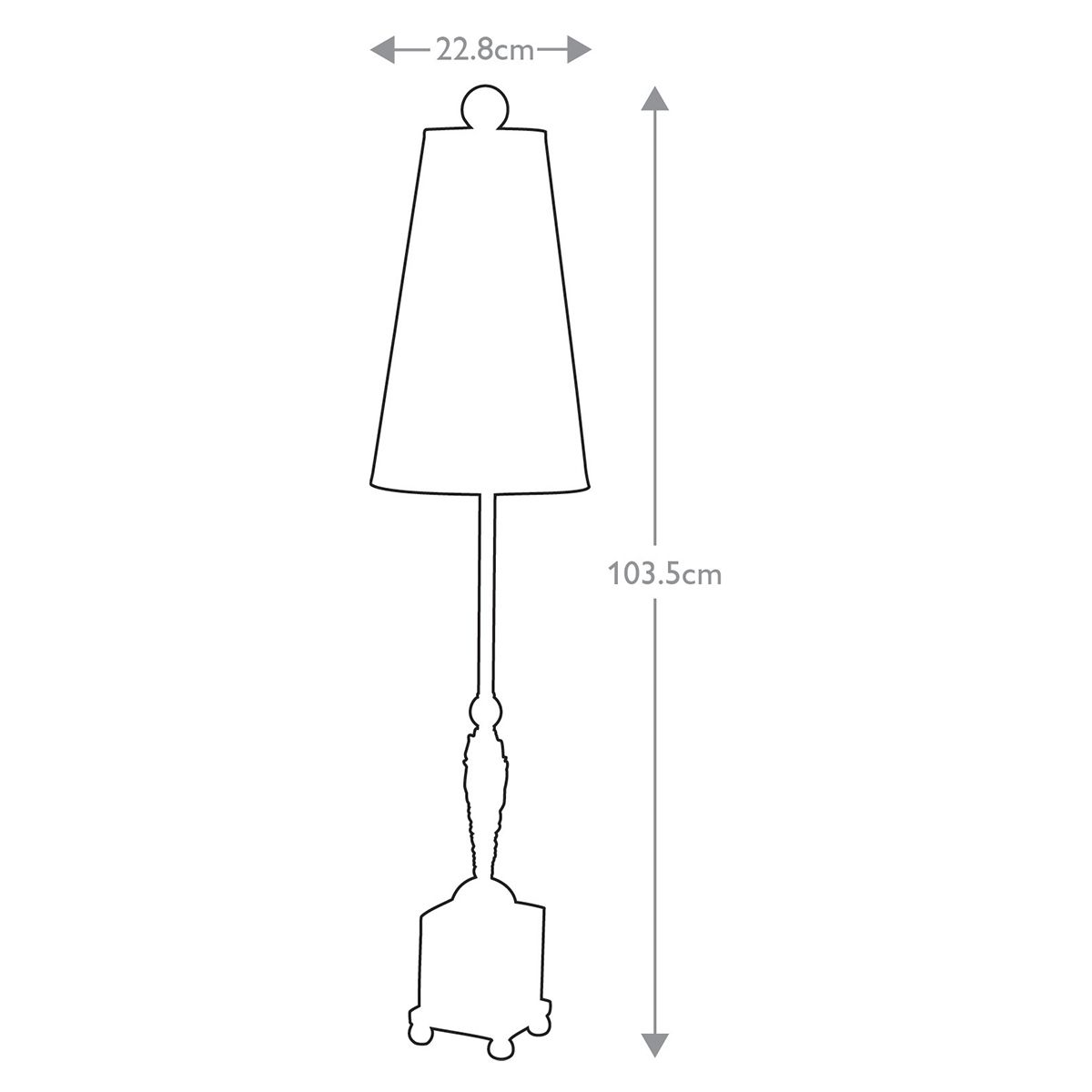 Flambeau Noma Luxe Black & Gold 1 Light Table Lamp