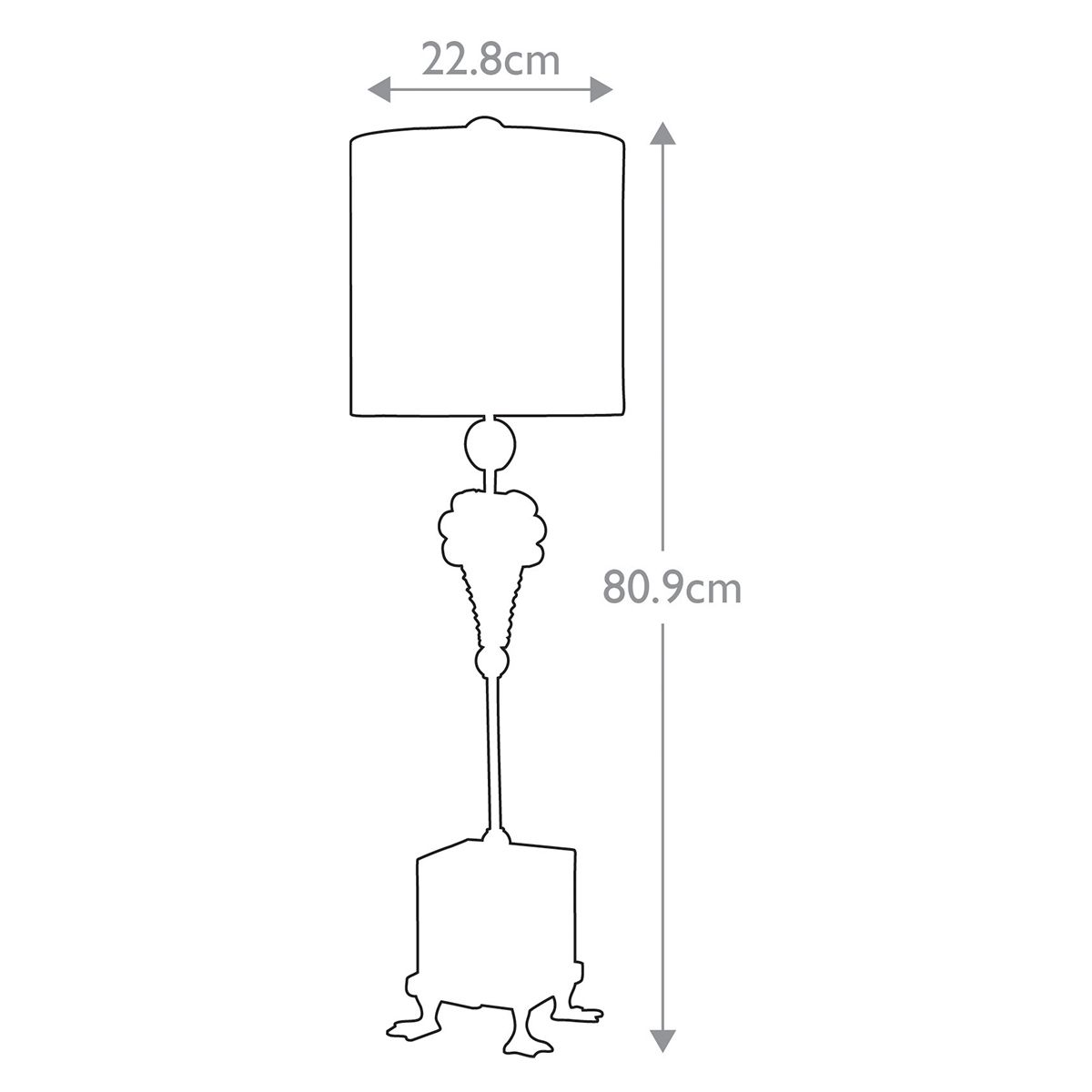 Flambeau Pompadour X 1 Light Table Lamp