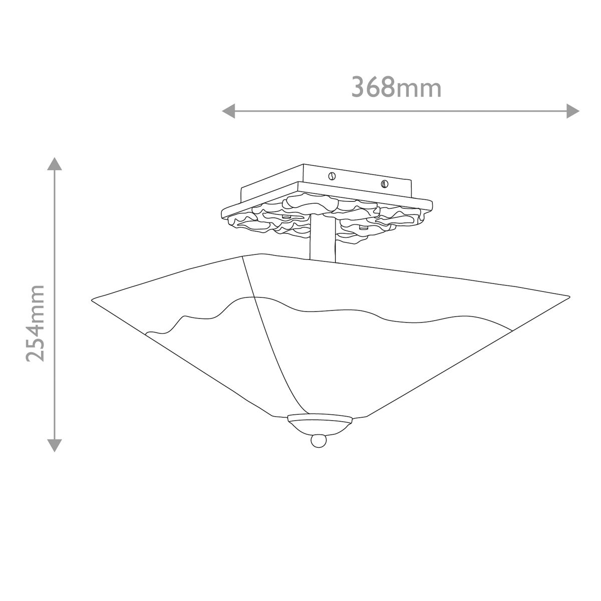 Star Silver Flush Ceiling Light