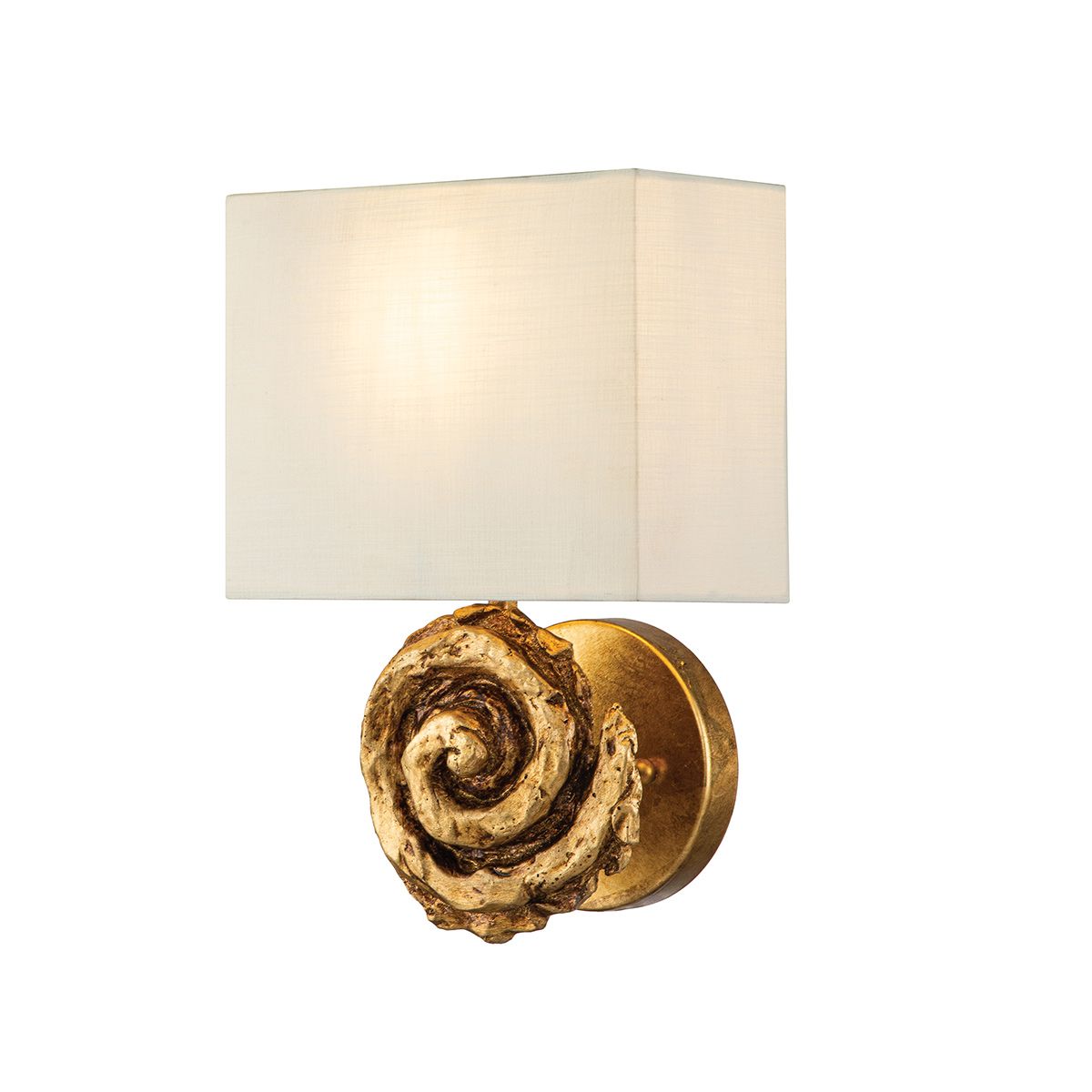Swirl Large Gold Leaf Wall Light FB-SWIRL-1L-G by Flambeau