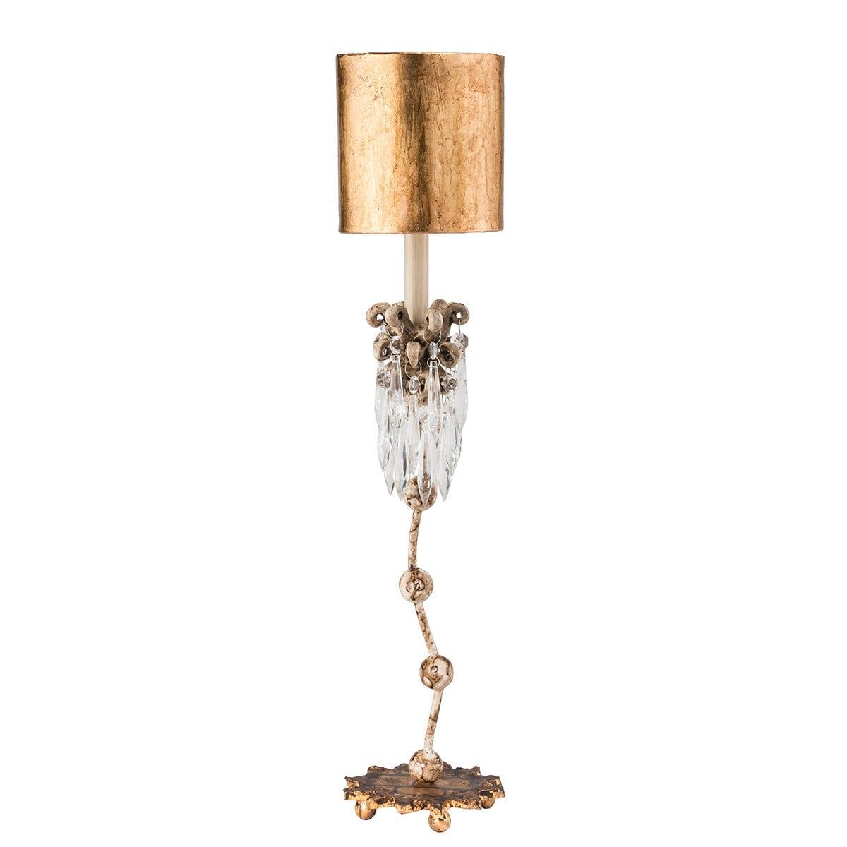 Flambeau Venetian 1 Light Table Lamp - Beige Patina & Gold-warehouse-clearance-140826
