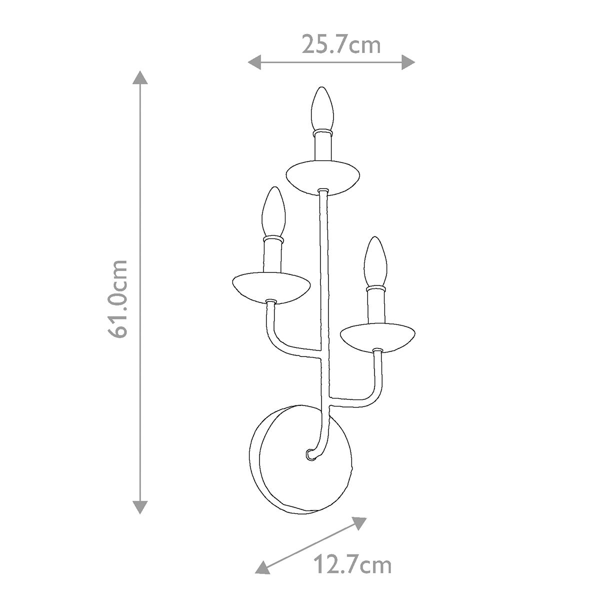 Feiss Annie 3 Light White Wall Light