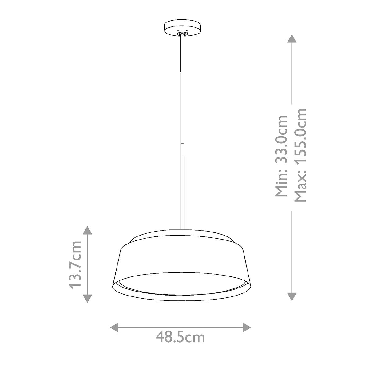 Feiss Asher 5 Light Black Pendant Ceiling Light