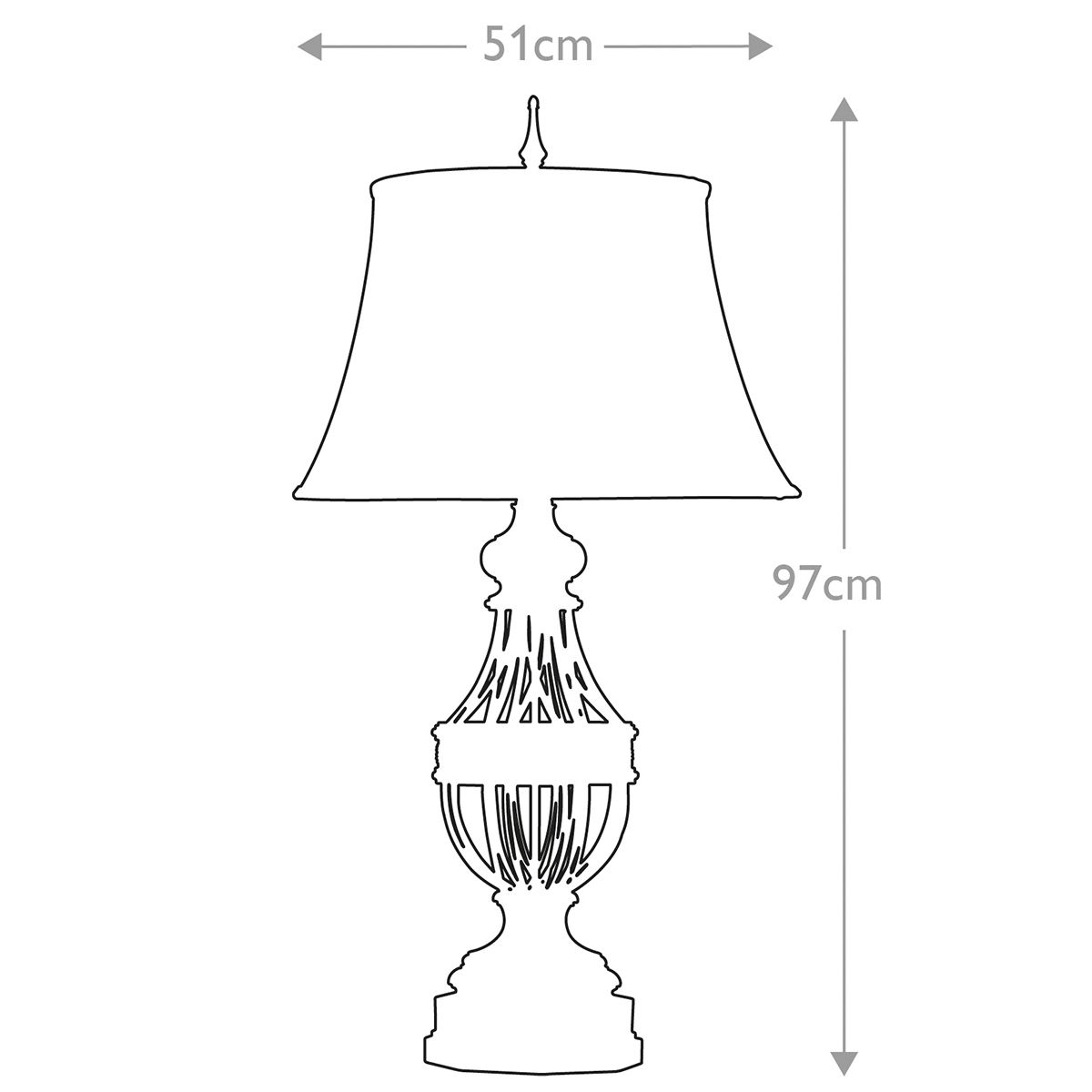Feiss Augustine Bronze Table Lamp With Cream Shade