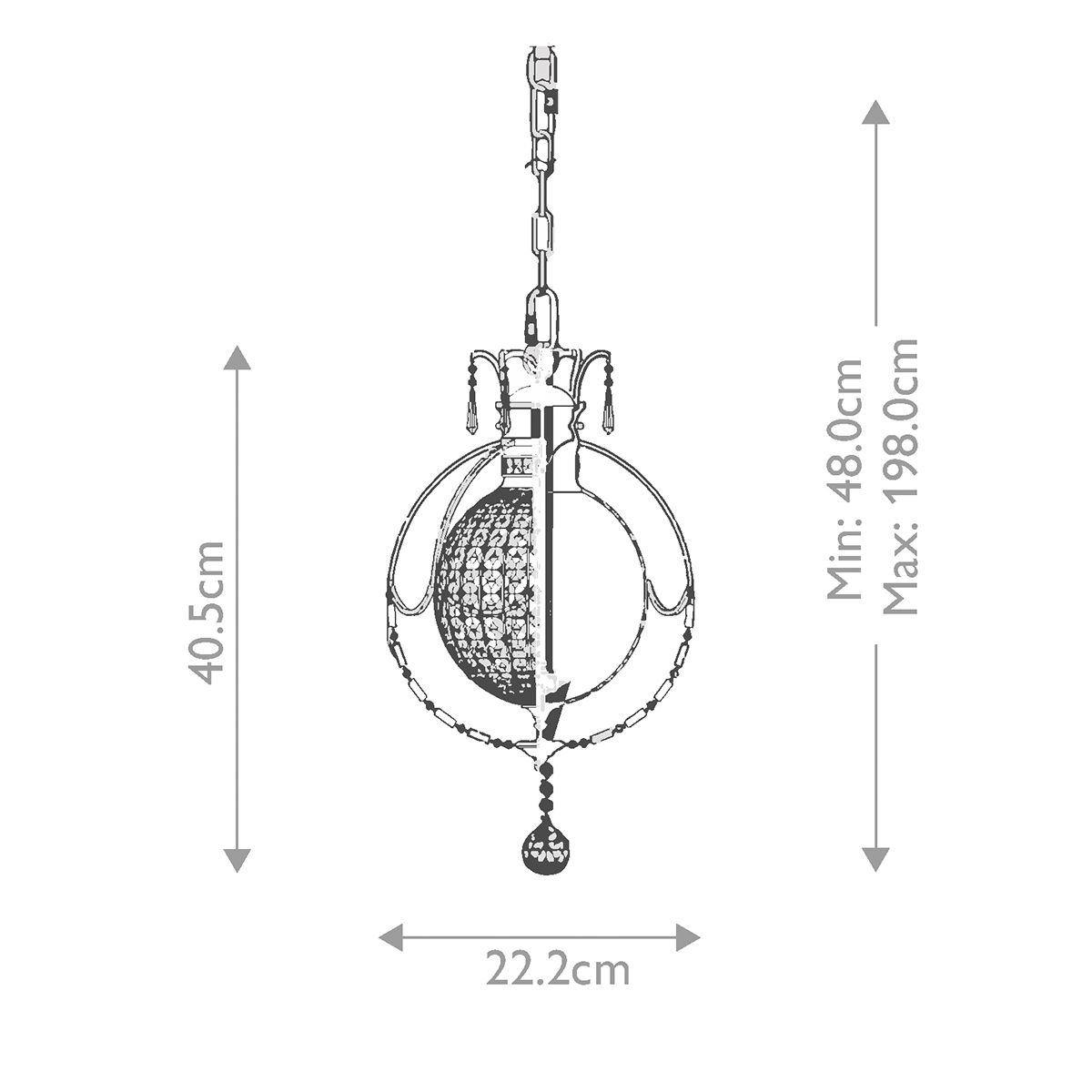 Feiss Bellini Mini Pendant Ceiling Light Elstead Lighting