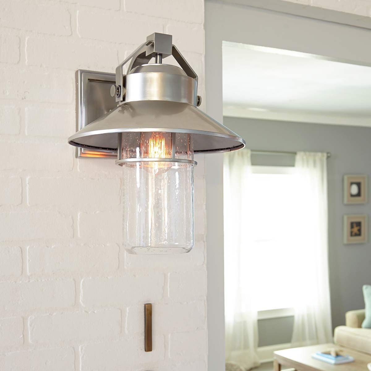 Boynton 1 Light Small Steel Outdoor Wall Lantern