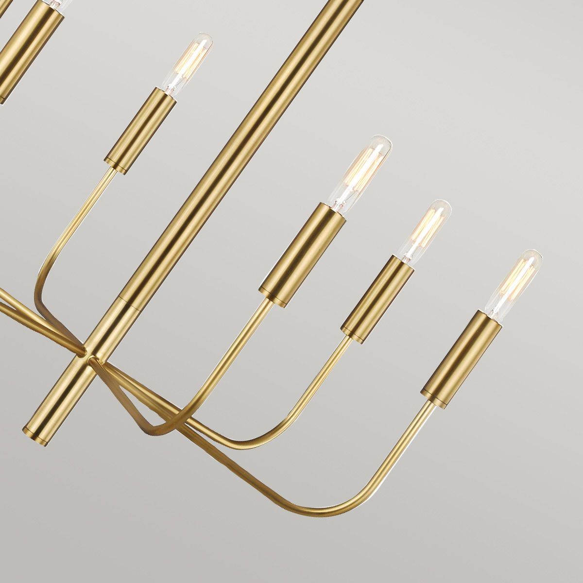 Brianna 6 Light Brushed Brass Chandelier