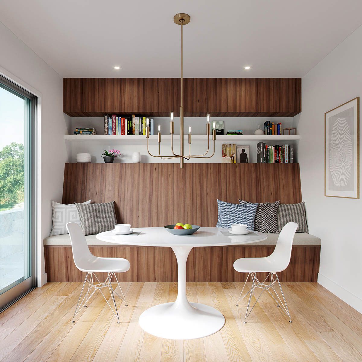 Brianna 6 Light Brushed Brass Chandelier