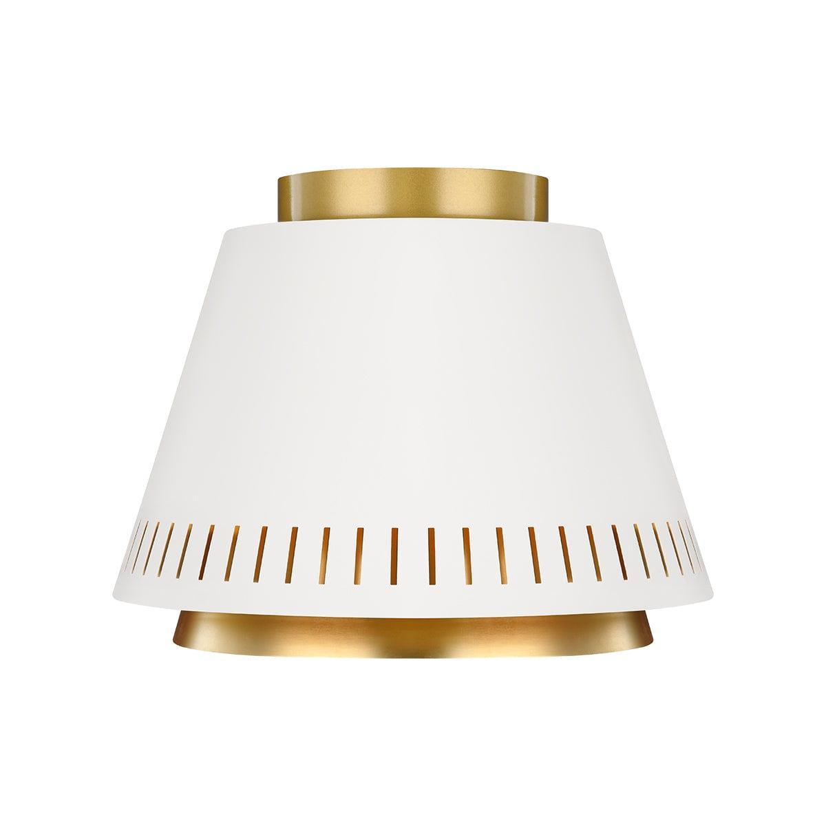 Feiss Carter 1 Light Matte White Flush Ceiling Light-warehouse-180926