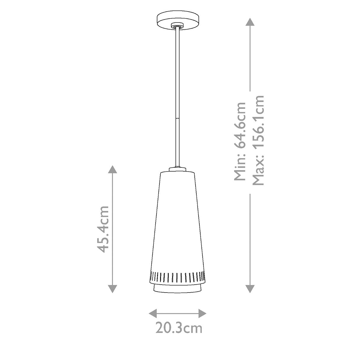 Feiss Carter 1 Light Style A Matte White Ceiling Pendant