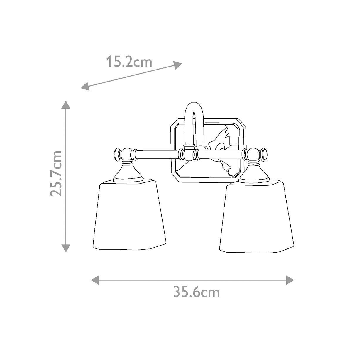 Feiss Concord 2 Light Above Mirror Chrome Bathroom Light