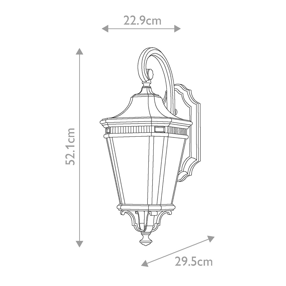Feiss Cotswold Lane Black Outdoor Medium Wall Light