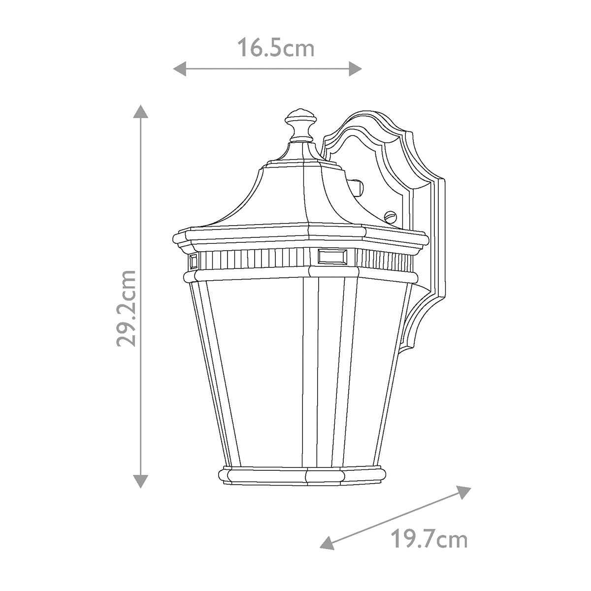 Feiss Cotswold Lane Black Small Outdoor Wall Light