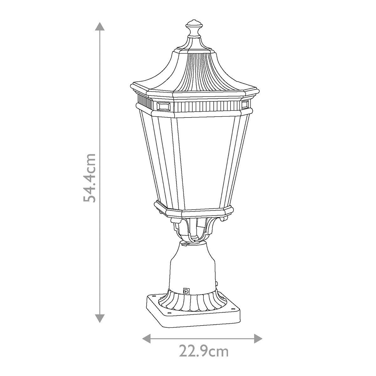 Feiss Cotswold Lane Black Medium Outdoor Pedestal Lantern