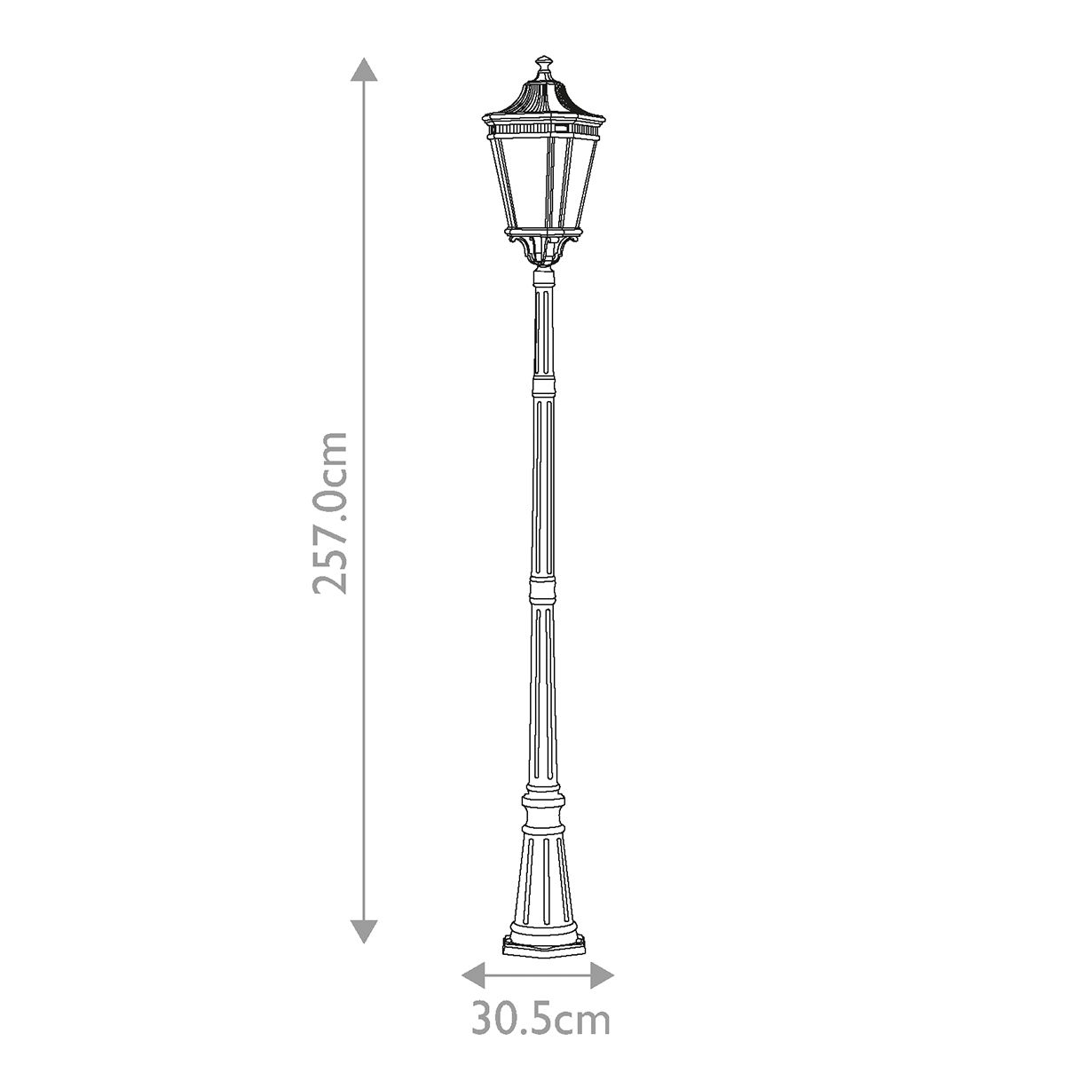 Feiss Cotswold Lane Black Large Outdoor Post Lantern